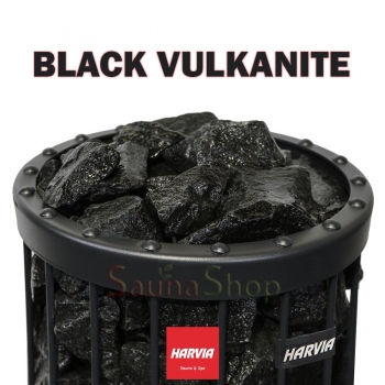 Камні для лазні Чорний Вулканіт Harvia Black Vulkanite, 20 кг. вибір фракції