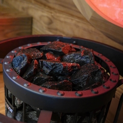 Камні для лазні Чорний Вулканіт Harvia Black Vulkanite, 20 кг. вибір фракції 