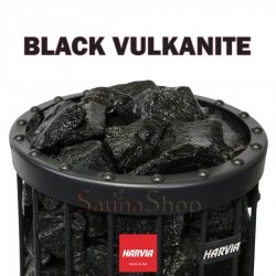 Камні для лазні Чорний Вулканіт Harvia Black Vulkanite, 20 кг. вибір фракції