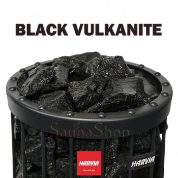Камні для лазні Чорний Вулканіт Harvia Black Vulkanite, 20 кг. вибір фракції