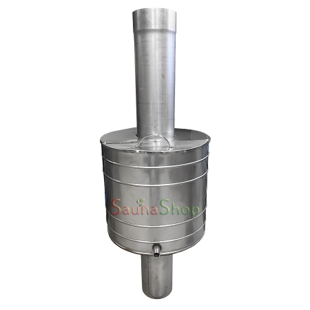 Бак 27л на трубі для лазні, труба 1.0мм d120мм AISI 304