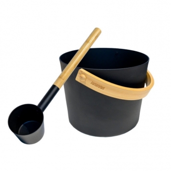 Відро з черпаком для сауни Harvia Black