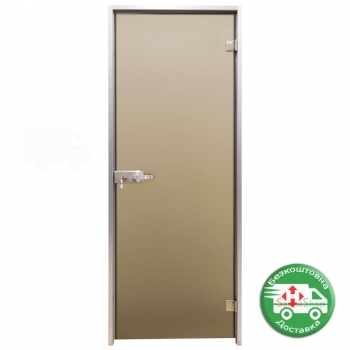Скляні двері для душу або в санвузол Tesli "Terra Bronze Sateen", вибір розміру