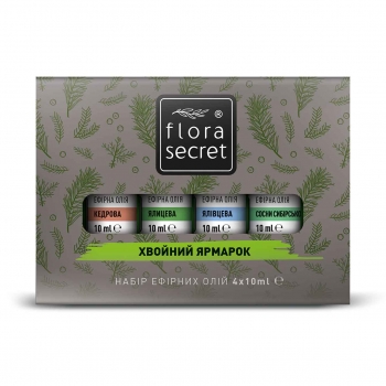 Ароматичний набір для сауни та бані "Хвойний ярмарок", Flora Secret 4Х10мл