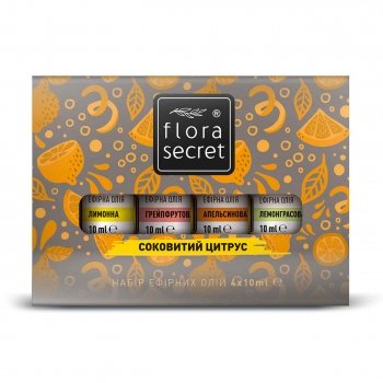 Ароматичний набір для сауни і лазні "Соковитий цитрус" Flora Secret, 4Х10мл