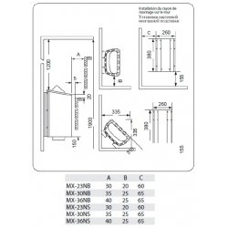 Sawo Minix MX 36 NB пульт на корпусе (до 90"С)